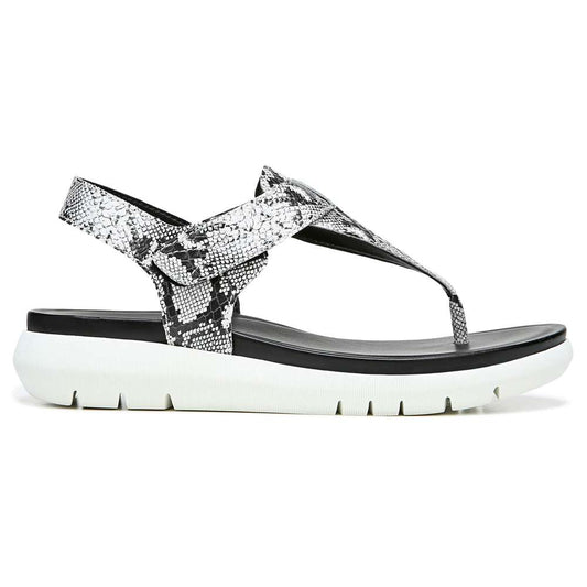 Lincoln Sandal - Black/White Snake
