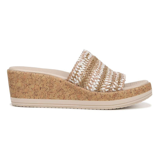 Runaway Slide Wedge Sandal - Beige Multi