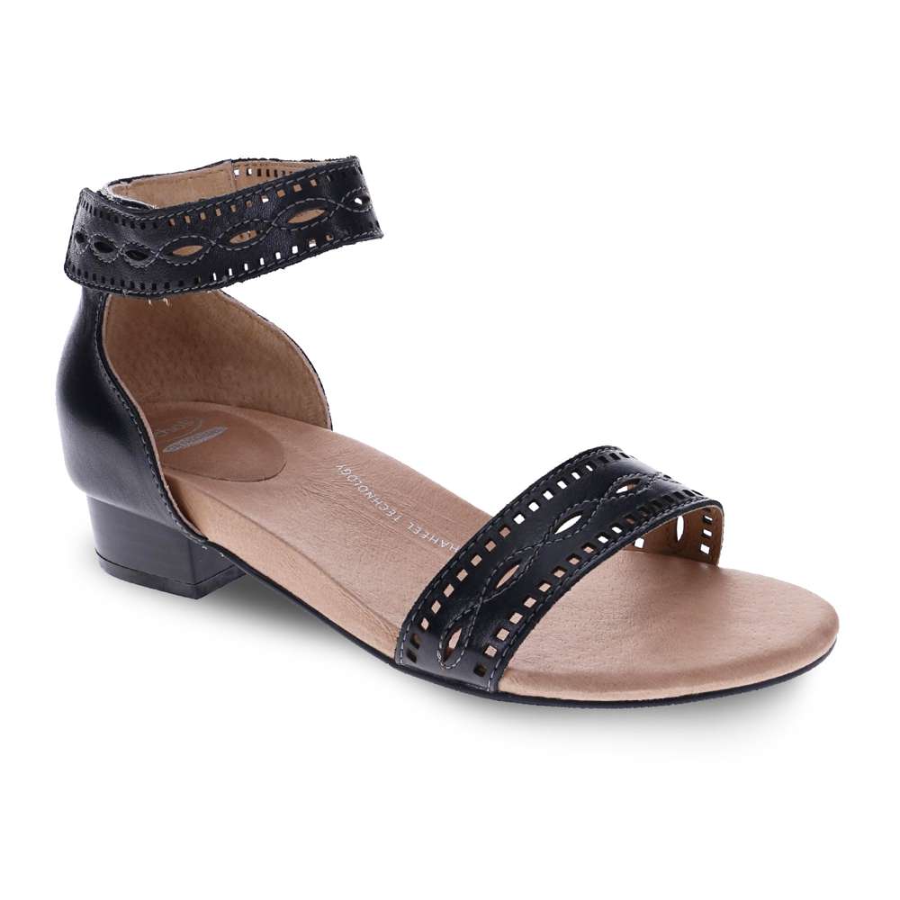 Gail Closed Heel Sandal - Black