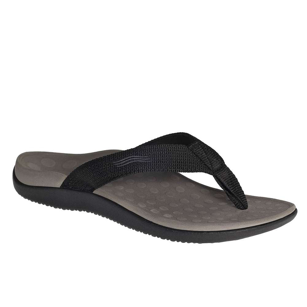 Wave Toe Post Sandals Kid's - Black