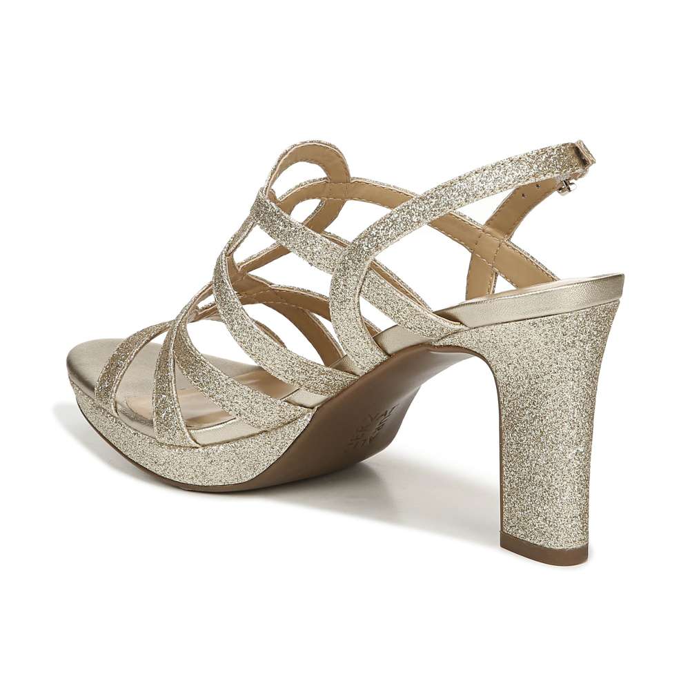 Cameron Block Heel - Gold Glitter