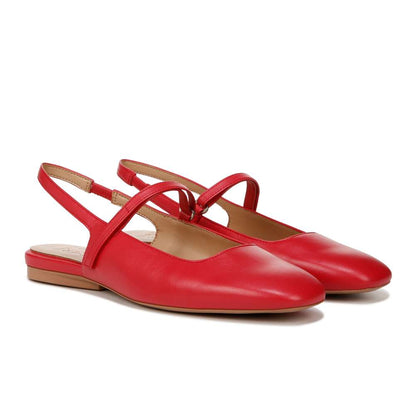 Connie Mary Jane Slingback Flat - Crantini Red