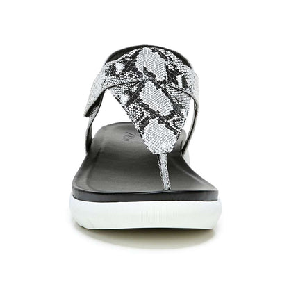 Lincoln Sandal - Black/White Snake