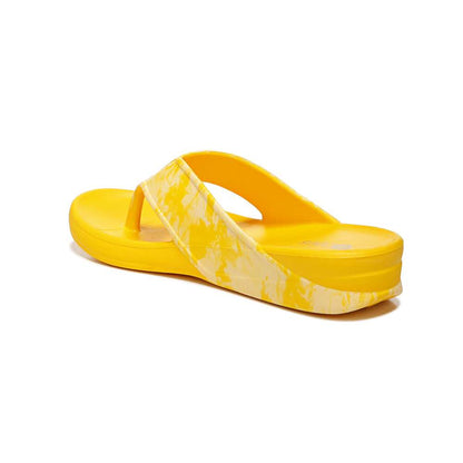 Villa Print Flip Flop Sandal - Yellow