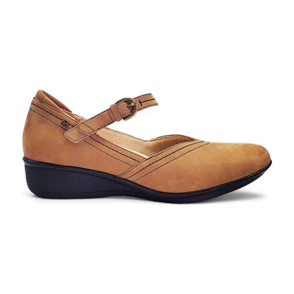 Narita Mary Jane Flats - Toffee Nubuck