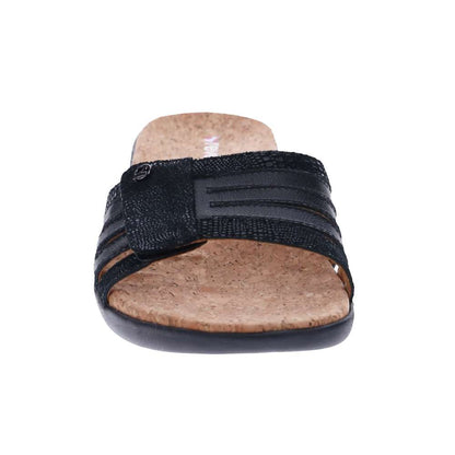 Peru Slide Sandal - Black Lizard