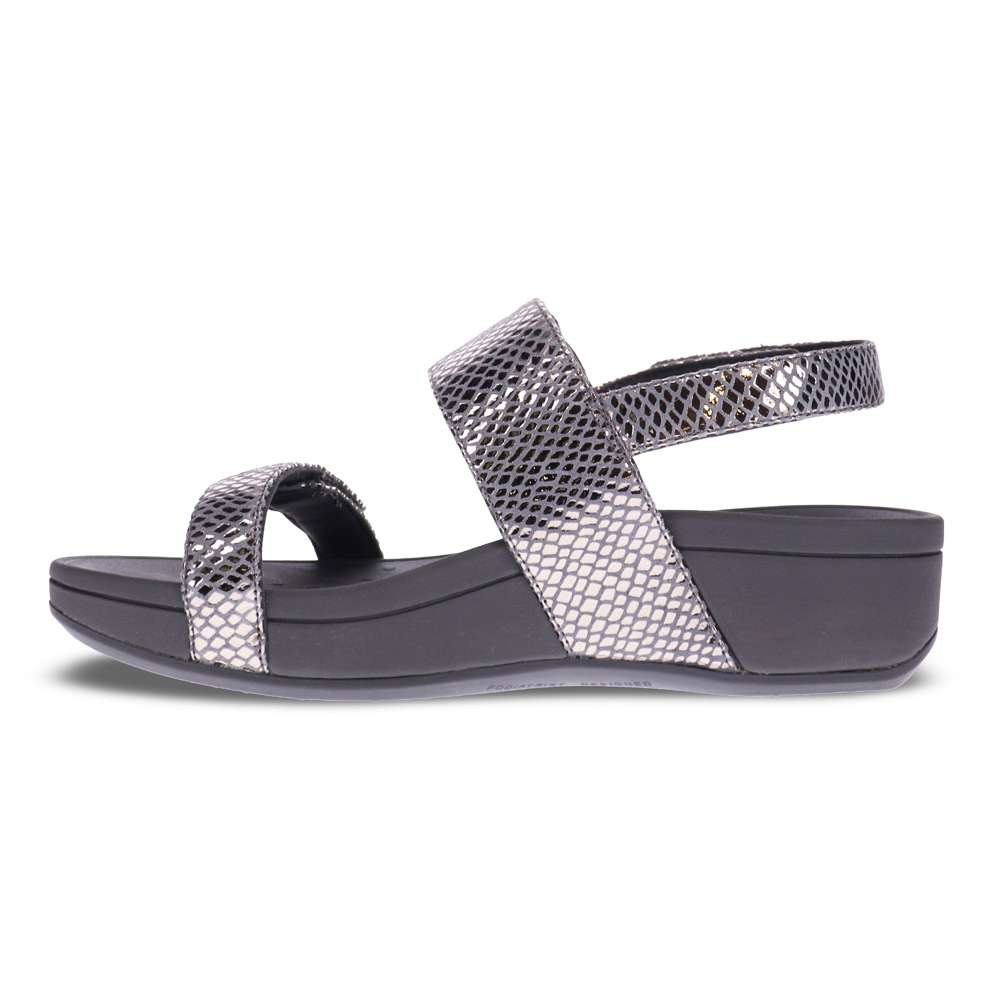 Bolinas Platform Sandal - Pewter Snake
