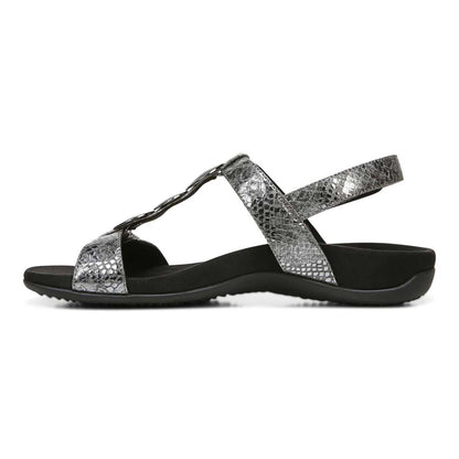 Farra Adjustable Sandal - Charcoal Snake