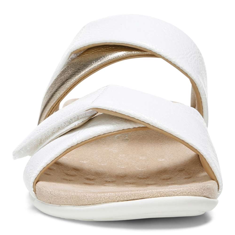 Hadlie Slide Sandal - White Patent