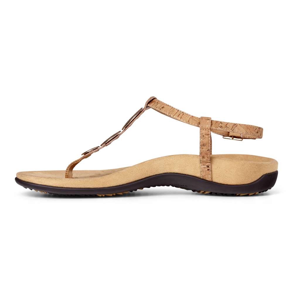 Lizbeth Sandal - Gold Cork