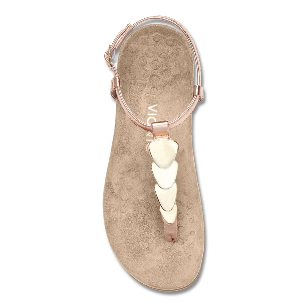 Miami T-Strap Sandal - Rose Gold