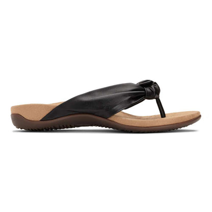 Pippa Toe Post Sandal - Black