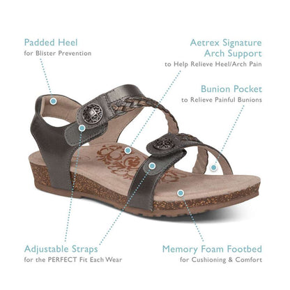 Jillian Braided Strap Sandal - Silver